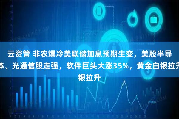 云资管 非农爆冷美联储加息预期生变，美股半导体、光通信股走强，软件巨头大涨35%，黄金白银拉升